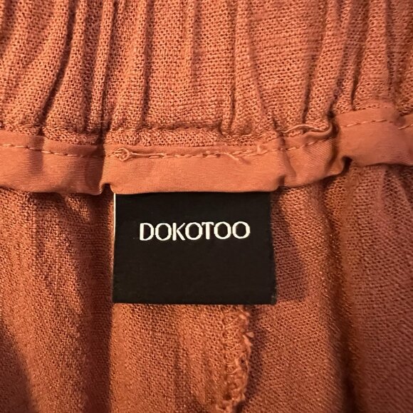 Dokotoo Women’s Linen Pants Casual Loose Wide Leg 2XL Size High Waist Zipper - Picture 4 of 13